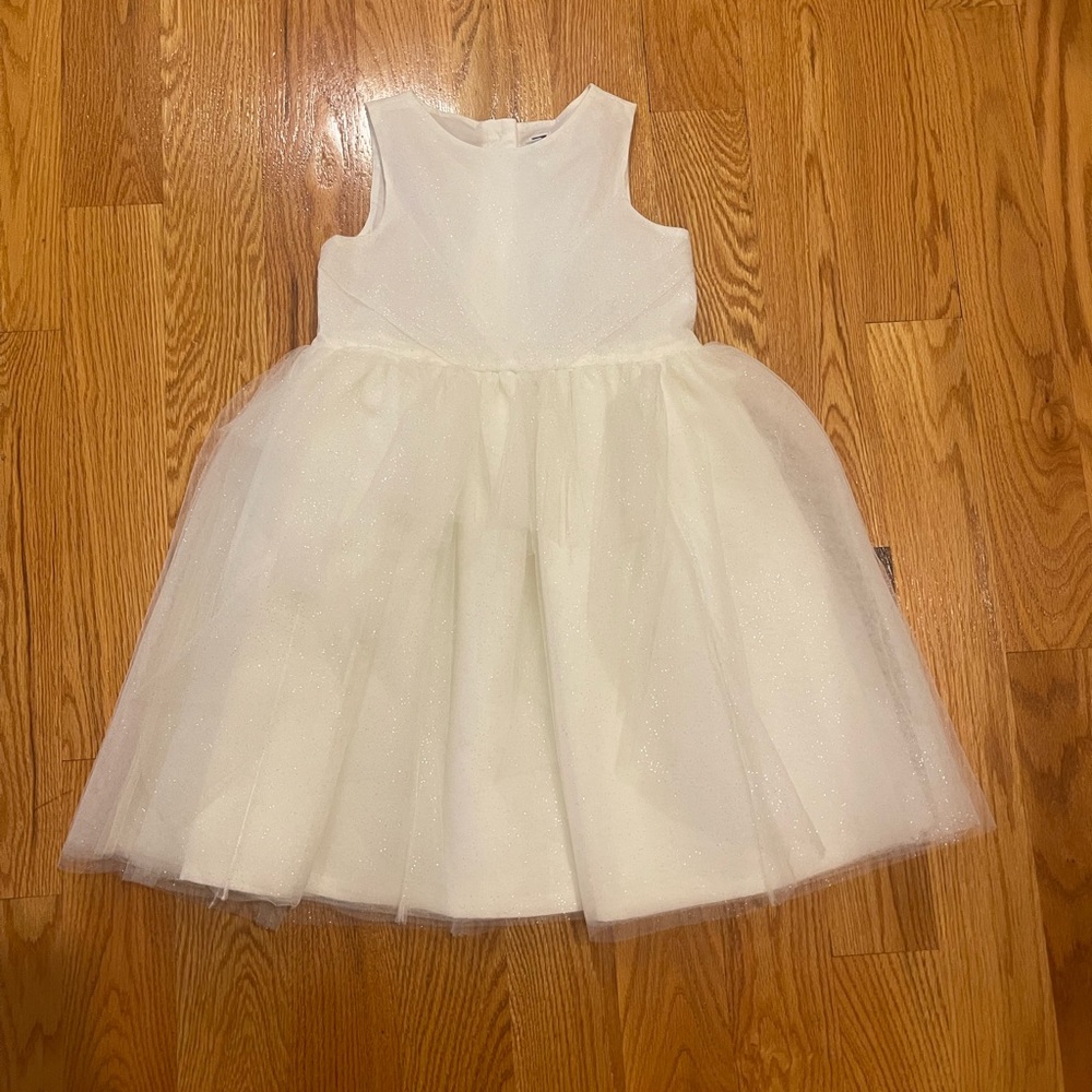 Beautiful white glitter holiday dress.